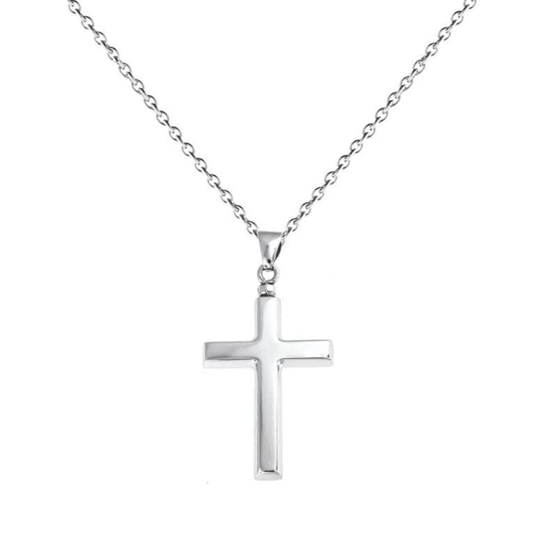 Sterling Silver Cross Pendant Urn Necklace – Loved Remembered