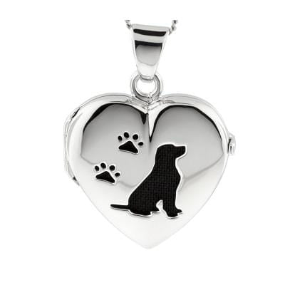 Paw print sales locket necklace